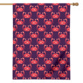 Cute Crab Pattern Print House Flag