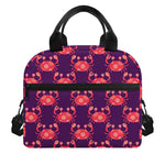 Cute Crab Pattern Print Insulated Lunch Bag