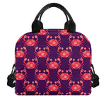 Cute Crab Pattern Print Insulated Lunch Bag