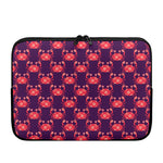 Cute Crab Pattern Print Laptop Sleeve