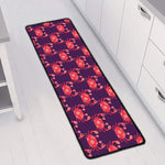 Cute Crab Pattern Print Long Kitchen Mat
