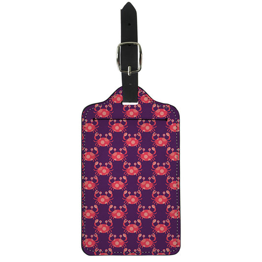 Cute Crab Pattern Print Luggage Tag