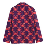 Cute Crab Pattern Print Men's Blazer