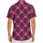 Cute Crab Pattern Print Men's Deep V-Neck Shirt