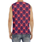 Cute Crab Pattern Print Men's Fitness Tank Top