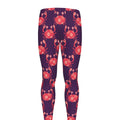 Cute Crab Pattern Print Men's Leggings
