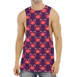 Cute Crab Pattern Print Men's Muscle Tank Top