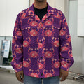 Cute Crab Pattern Print Men's Shirt Jacket