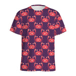 Cute Crab Pattern Print Men's Sports T-Shirt
