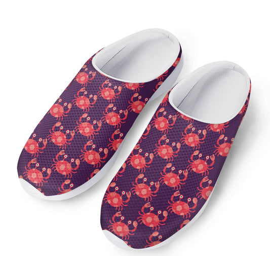 Cute Crab Pattern Print Mesh Casual Shoes
