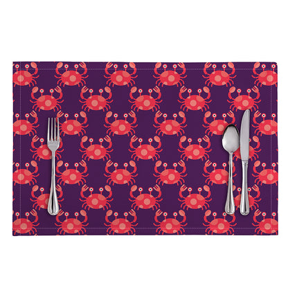 Cute Crab Pattern Print Placemat
