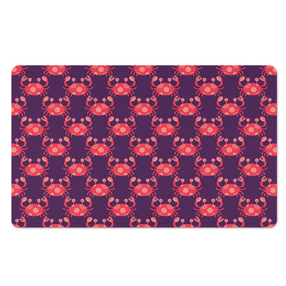 Cute Crab Pattern Print Polyester Doormat