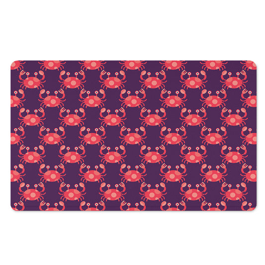 Cute Crab Pattern Print Polyester Doormat