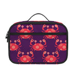 Cute Crab Pattern Print Portable Lunch Bag