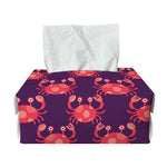 Cute Crab Pattern Print Rectangle Tissue Box Cover