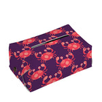 Cute Crab Pattern Print Rectangle Tissue Box Cover