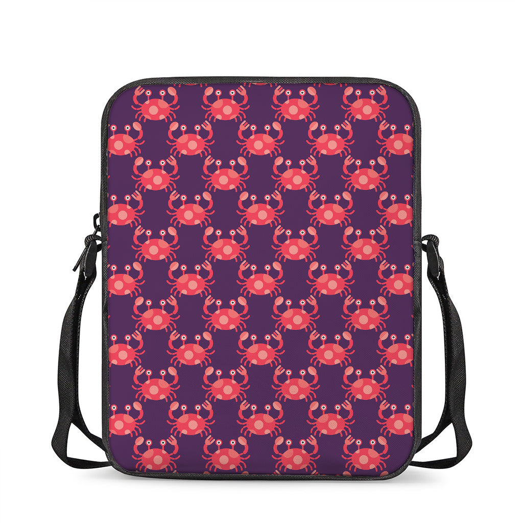Cute Crab Pattern Print Rectangular Crossbody Bag