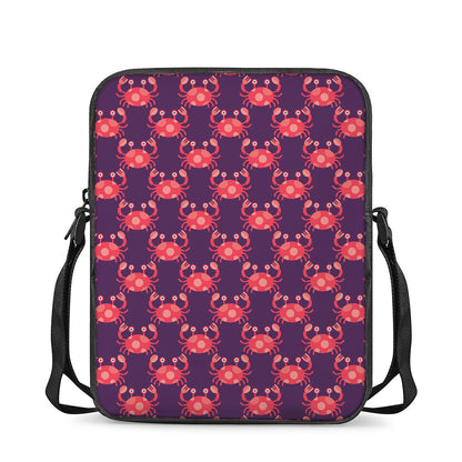Cute Crab Pattern Print Rectangular Crossbody Bag