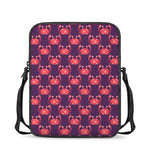 Cute Crab Pattern Print Rectangular Crossbody Bag
