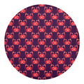Cute Crab Pattern Print Round Blanket