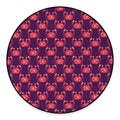 Cute Crab Pattern Print Round Floor Mat