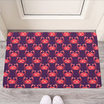 Cute Crab Pattern Print Rubber Doormat