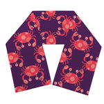 Cute Crab Pattern Print Scarf