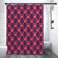 Cute Crab Pattern Print Shower Curtain