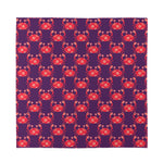 Cute Crab Pattern Print Silk Bandana