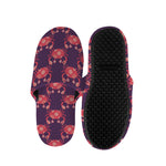 Cute Crab Pattern Print Slippers