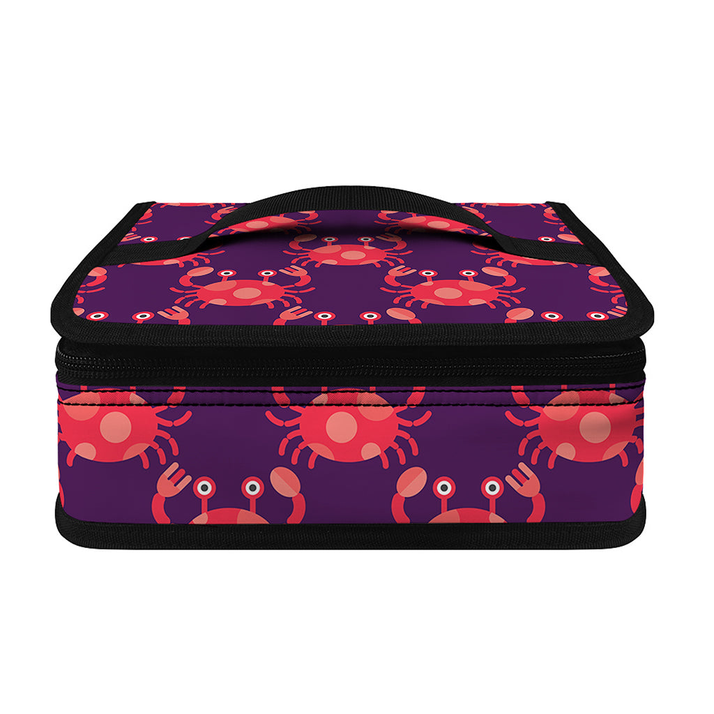 Cute Crab Pattern Print Small Lunch Bag