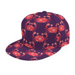 Cute Crab Pattern Print Snapback Cap