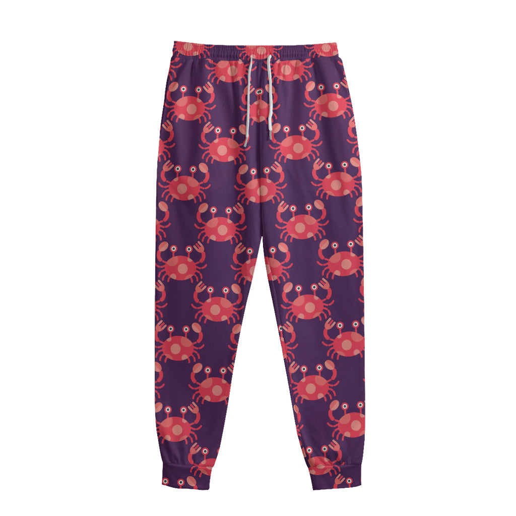 Cute Crab Pattern Print Sweatpants