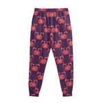 Cute Crab Pattern Print Sweatpants