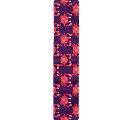 Cute Crab Pattern Print Table Runner