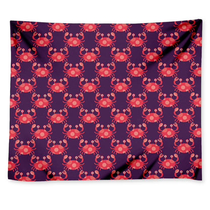 Cute Crab Pattern Print Tapestry