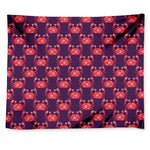 Cute Crab Pattern Print Tapestry