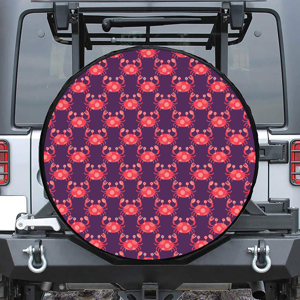 Cute Crab Pattern Print Tire Cover