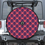 Cute Crab Pattern Print Tire Cover With Camera Hole