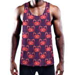 Cute Crab Pattern Print Training Tank Top