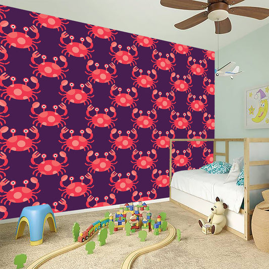 Cute Crab Pattern Print Wall Sticker