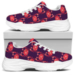 Cute Crab Pattern Print White Chunky Shoes