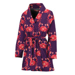 Cute Crab Pattern Print Women's Bathrobe