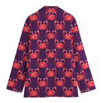 Cute Crab Pattern Print Women's Blazer