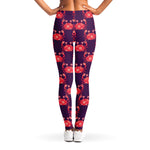 Cute Crab Pattern Print Women's Leggings