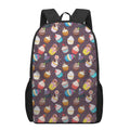 Cute Cupcake Pattern Print 17 Inch Backpack