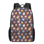 Cute Cupcake Pattern Print 17 Inch Backpack