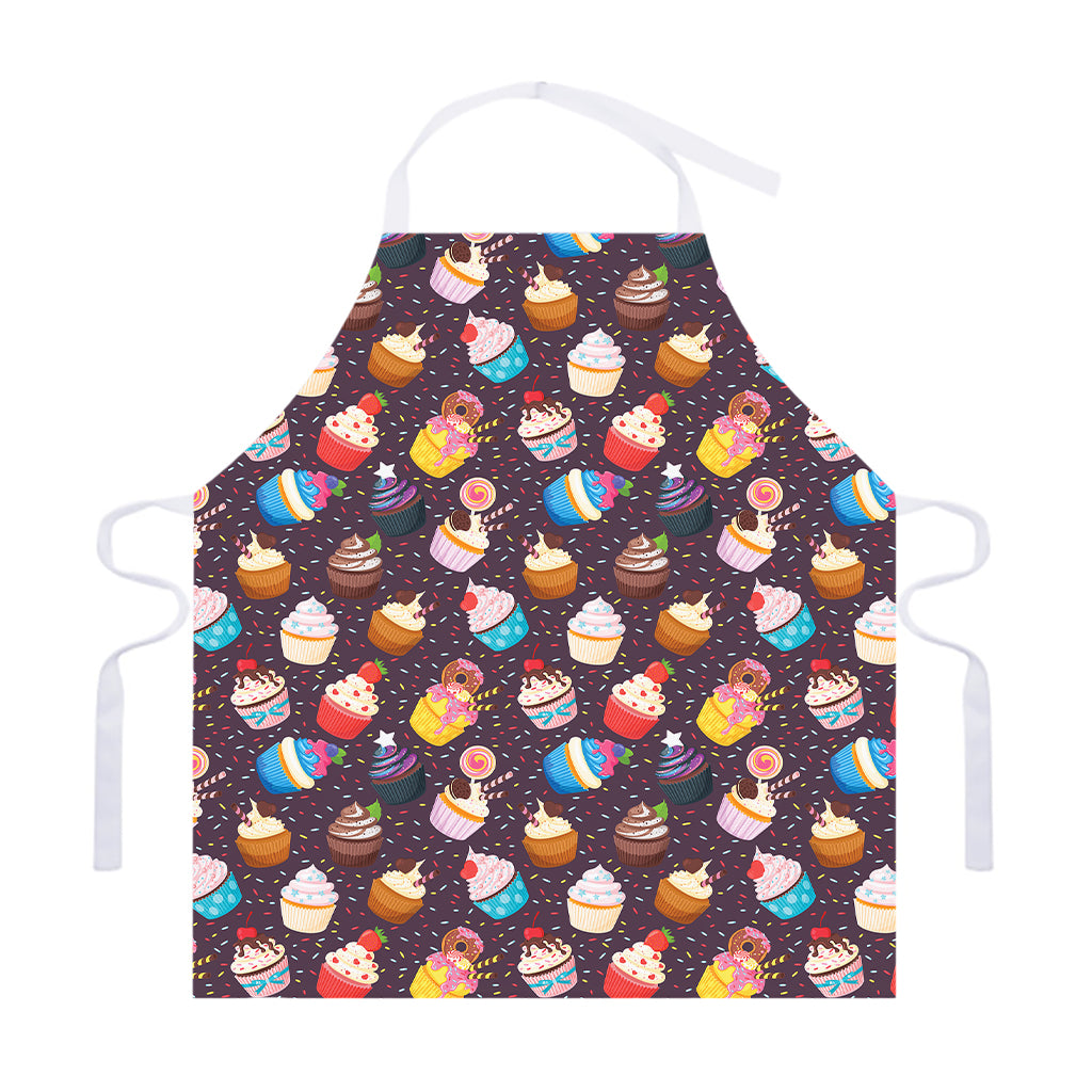 Cute Cupcake Pattern Print Adjustable Apron