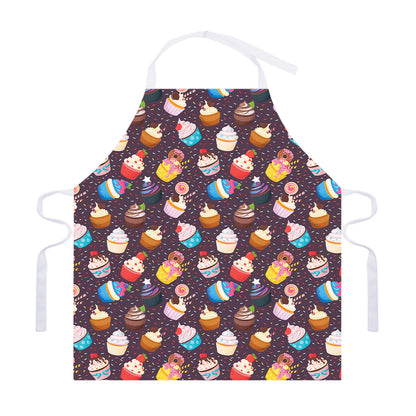 Cute Cupcake Pattern Print Adjustable Apron