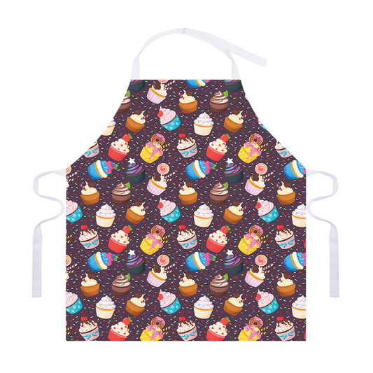 Cute Cupcake Pattern Print Adjustable Apron